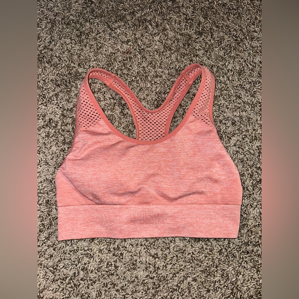 PINK orange sports bra